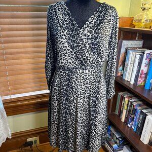 Loveappella Animal Print Cross Over Dress